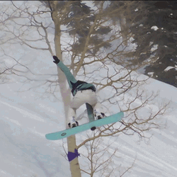Snowboarding Slow Motion Trick GIF