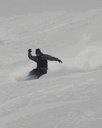 Snowboarding Snow Dust Slide GIF