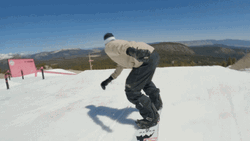 Snowboarding Trick Flip Cliff GIF