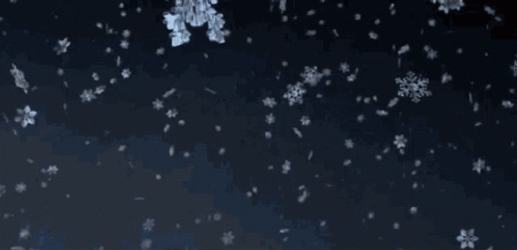 Snowflake Flying In The Dark GIF