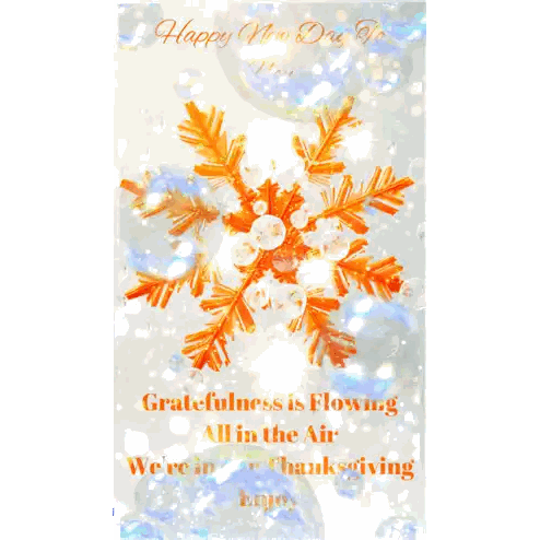 Snowflake Surrounded By Bubbles Gratefulness Flows Sticker