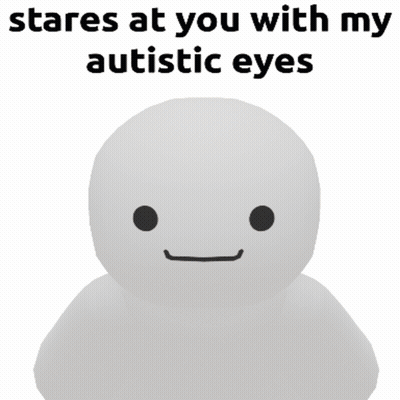Snowman Confetti Eyes Stares At You With My Autistic Eyes GIF