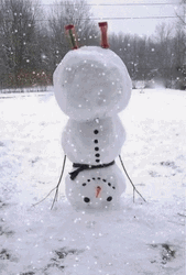 Snowman Got Stuck GIF