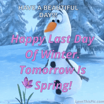 Snowman Happy Last Day Winter Spring GIF