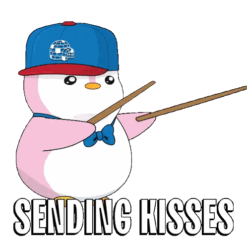 Snowman Holding Heart Sending Kisses Sticker