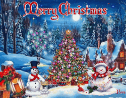 Snowman In A White Xmas GIF