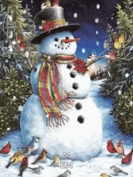 Snowman In Christmas Joy GIF