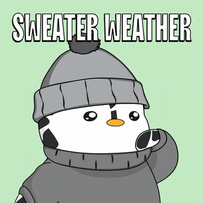 Snowman In Sweater And Hat Saying Sweater Weather GIF