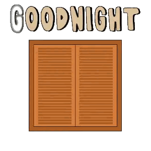 Snowman Peeking Out Window Goodnight Sticker