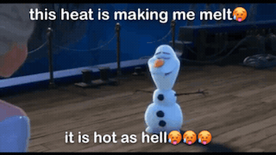 Snowman Saying This Heat Is Making Me Melt GIF