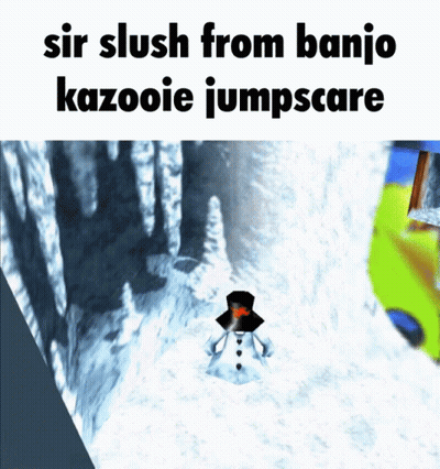 Snowman Sir Slush From Banjo Kazooie Jumpscare GIF