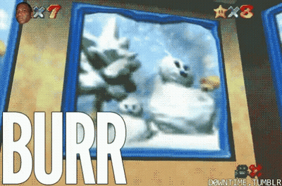 Snowman Video Game Saying Burr GIF
