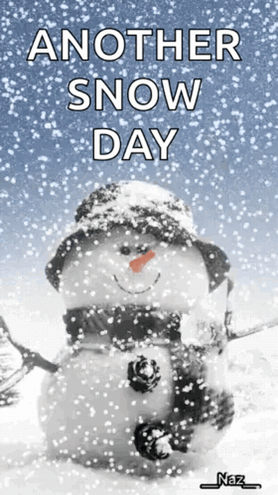 Snowman Wearing Hat And Scarf GIF