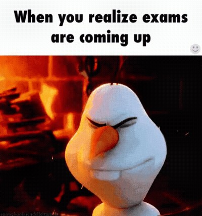 Snowman When You Realize Exams Are Coming Up GIF