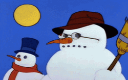 Snowmen Face Melt GIF