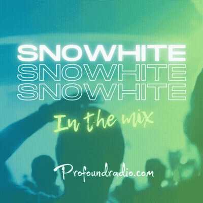 Snowwhite In The Mix On Green And Blue Background GIF