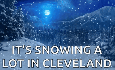 Snowy Cleveland Scene It's Snowing GIF