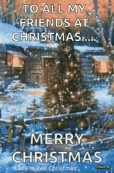 Snowy Cold Evening Merry Christmas Friend GIF