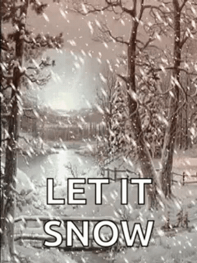Snowy Forest Let It Snow GIF