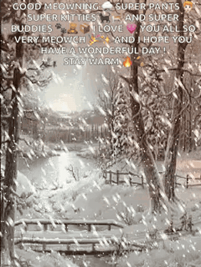 Snowy Forest With Message GIF