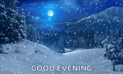 Snowy Landscape Good Evening GIF