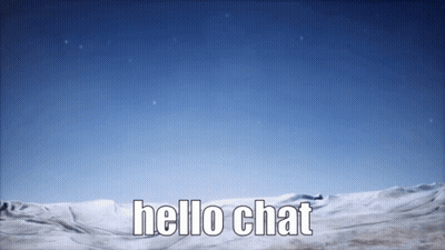 Snowy Landscape With Hello Chat GIF