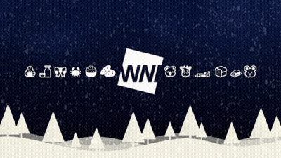Snowy Landscape With Icons Saying Wnw GIF