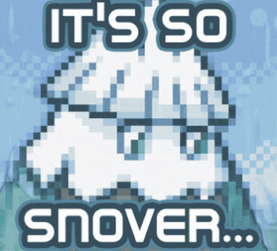 Snowy Mountain Saying It's So Snower GIF