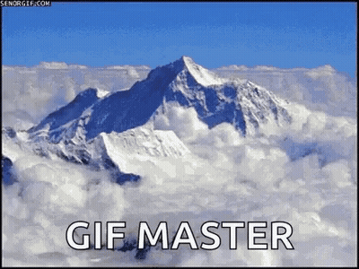 Snowy Mountain With Clouds Gif Master GIF