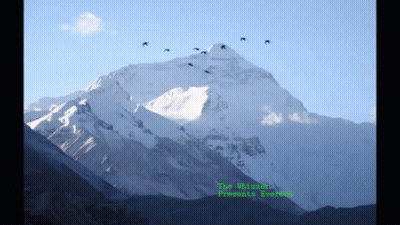 Snowy Mountain With Everest Text GIF