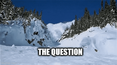 Snowy Mountain With Question GIF