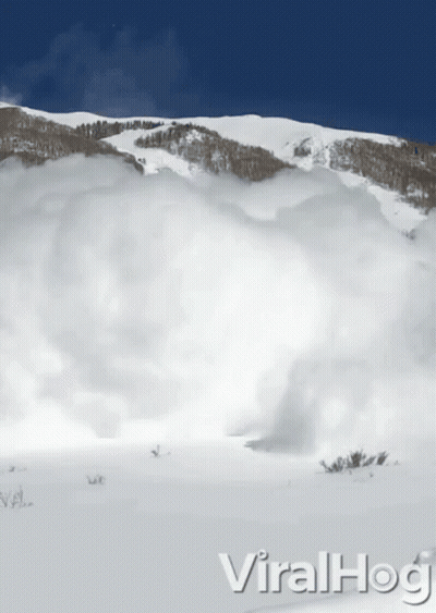 Snowy Mountain With Viralhog Text GIF