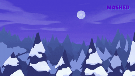 Snowy Night Blow Up GIF