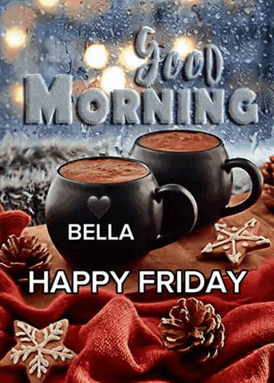 Snowy Scene Happy Friday