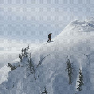 Snowy Scene With House GIF