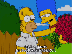 Snuggle Brains Out Marge Simpson GIF