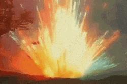So Anyways I Started Blasting Volcano Eruption GIF