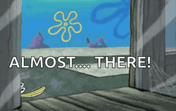 So Close Crawling Fish SpongeBob Squarepants GIF