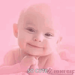 So Cute Baby Smile Blink GIF