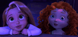 So Cute Young Rapunzel And Merida GIF