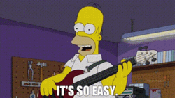 So Easy Homer Simpson Playing Guitar GIF