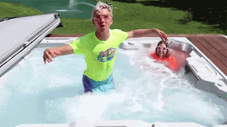 So Excited In Hot Tub GIF