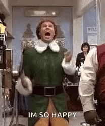 So Happy Elf Extreme Happiness GIF