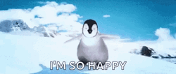 So Happy Energetic Penguin GIF