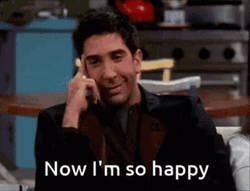 So Happy Ross Geller Is Happy GIF