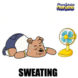 So Hot Right Now Max Bear Facing Fan GIF