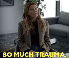 So Much Trauma Meredith Grey Grey's Anatomy GIF