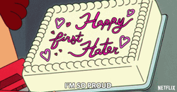 So Proud Happy First Hater Cake Pinky Malinky