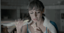 So Sad Girl Eating GIF