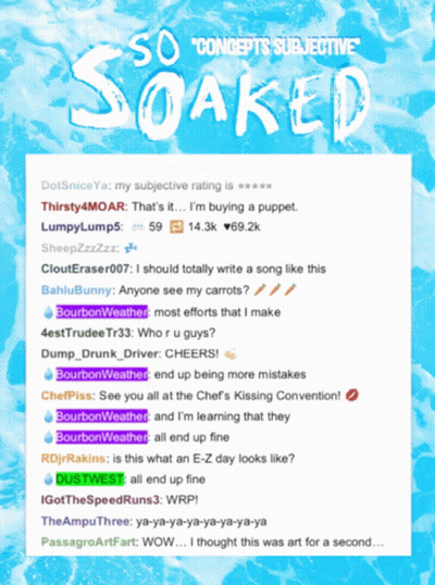 So Soaked Poster Blue Background GIF
